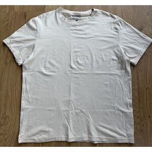 Porter & Ash Performance Tee Off White Beige Crew Neck T-Shirt Size Medium